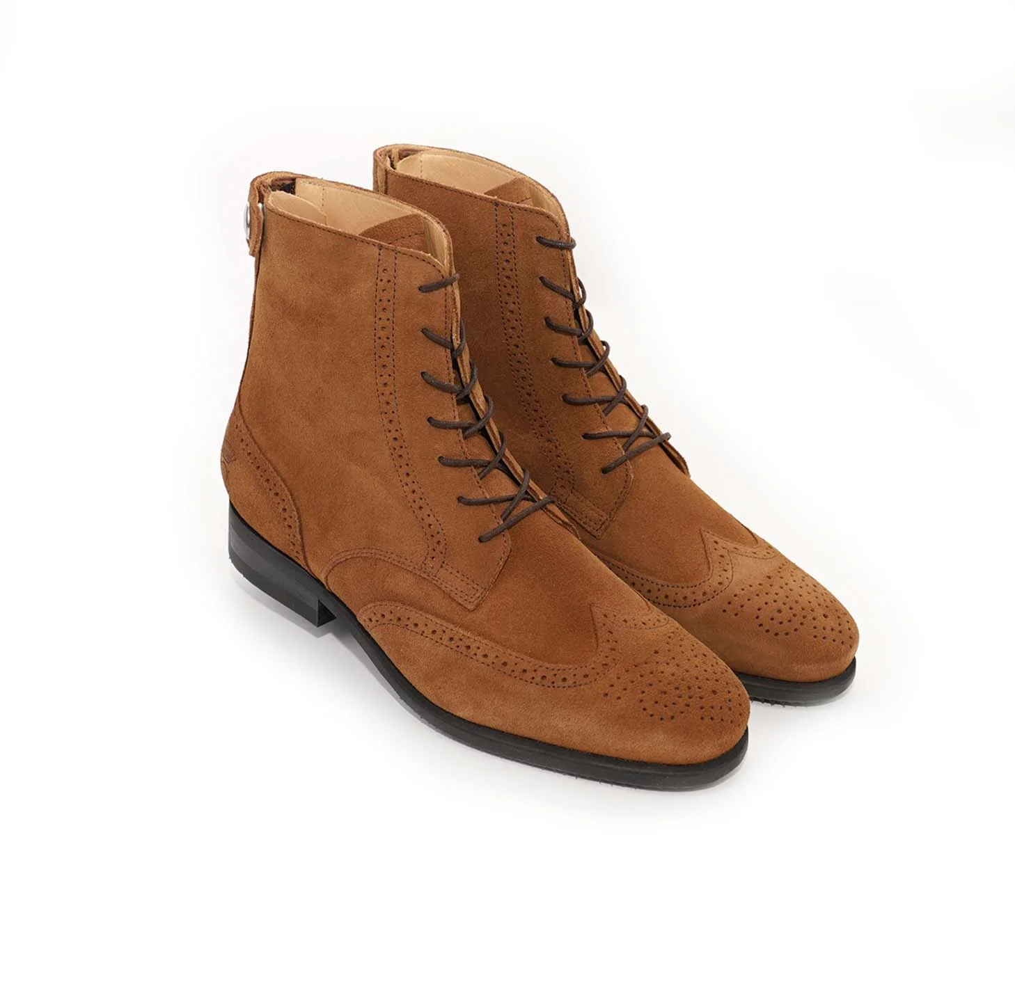 Tobacco suede ladies boots