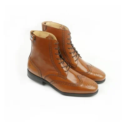 women's leather boots TAN