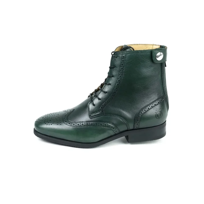 botas em pele senhora verde